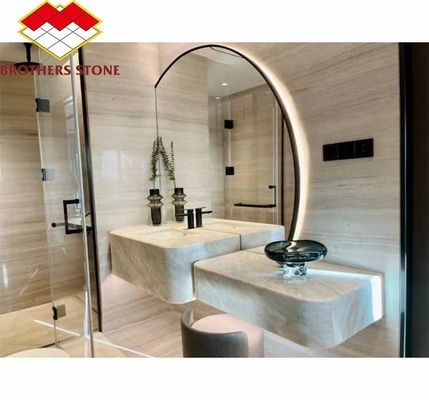 Ingenieurswerk vloerwandpanelen/planken in grijs hout granenmarmer voor een aangepaste stijl