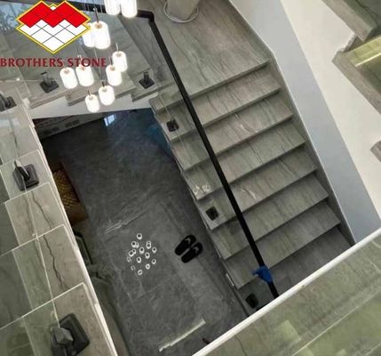 Ingenieurswerk vloerwandpanelen/planken in grijs hout granenmarmer voor een aangepaste stijl