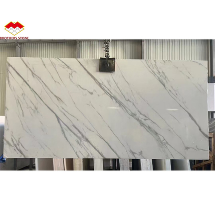 Nano wit kristal eetkamer tafel top moderne grote plaat marmer look porselein tegel voor stappen