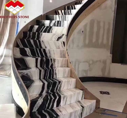 Moderne design binnenshuis trappen trap stijger gepolijst natuurlijk steen materiaal voor binnenshuis