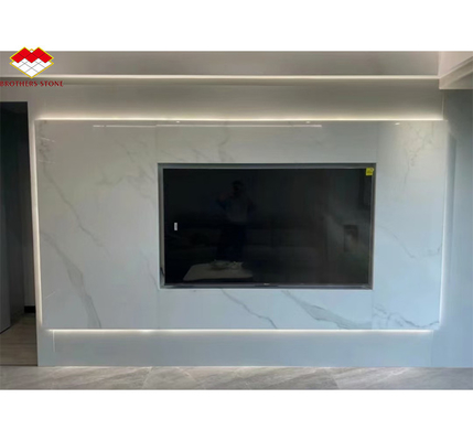 Nano wit kristal eetkamer tafel top moderne grote plaat marmer look porselein tegel voor stappen
