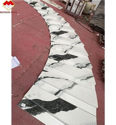 Gepersonaliseerde kwaliteit wastafel interieur trappen ontwerp panda witte marmer look porseleinen tegels