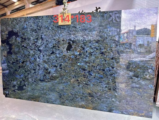 Grote plaat gepolijst glanzend Labradorite Blauw Granit Borden en Eiland Tafel Ontwerp