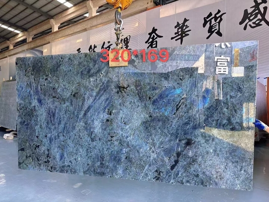 Grote plaat gepolijst glanzend Labradorite Blauw Granit Borden en Eiland Tafel Ontwerp
