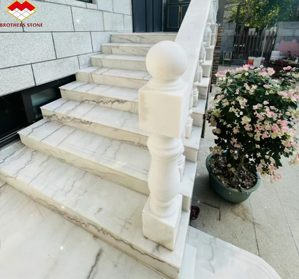 Gepolijste Guangxi witte marmer steengroeve Modern natuurblok voor hotel interieur decoraties