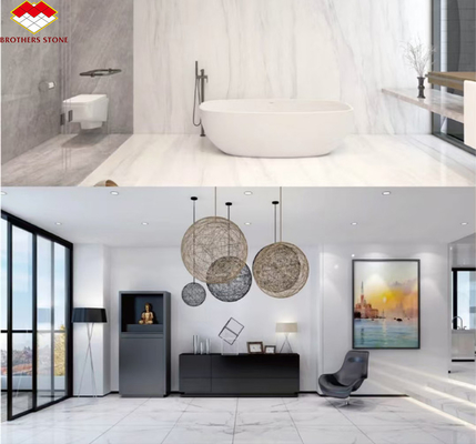 Gepolijste Guangxi witte marmer steengroeve Modern natuurblok voor hotel interieur decoraties