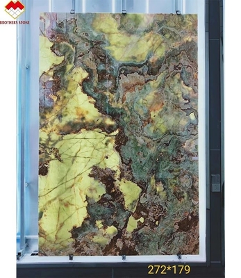16 18 mm Dikte Groene Onyxsteen voor Modern Design Style Muurpaneel en Borden