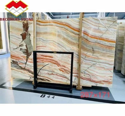 Op maat gesneden onyx marmeren stenen platen perfect voor huisversiering en woonkamer tafel