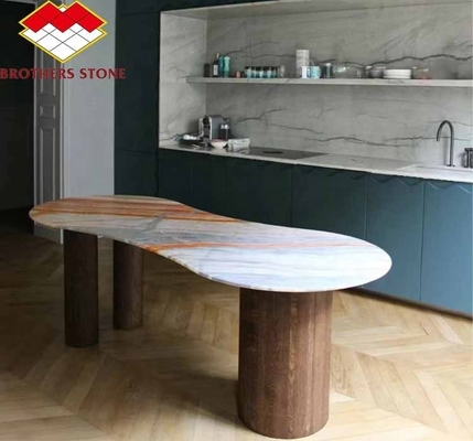 Op maat gesneden onyx marmeren stenen platen perfect voor huisversiering en woonkamer tafel