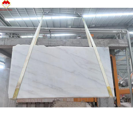 Big Slab Indoor Grade Decoration Component Lavabo Natuurlijke Macedonië Witte Marmeren Floor Tile