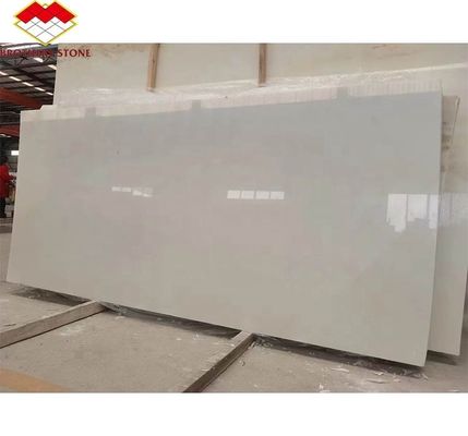 Custom Modern White Onyx Marble Slab voor Trappen Eettafel Kaminofen Steen