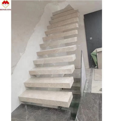 15 18 mm grijze marmeren spiraaltrappen voor moderne huizen en eenvoudige installatie