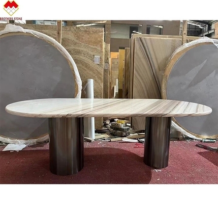 Palissandro Blauwe Marmeren Tafel Top Moderne Eettafel met tekening en 180*90cm Grootte