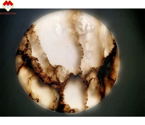 Gepolijst tafelgerei met 18 20 mm Lumi Stone Onyx Mat Theekopjes en Onyx Marmeren Achterhoeken