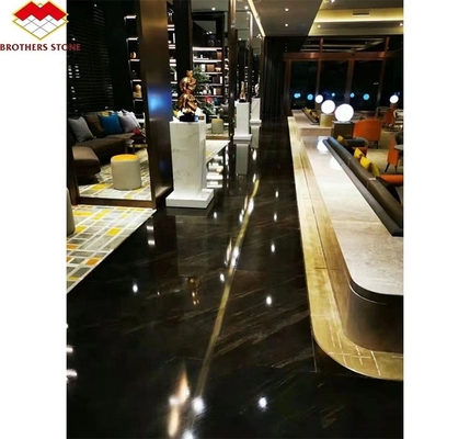 Moderne stijl hotel vloerplaat op maat Gouden zand Quicksand Bruin Granit Marmer