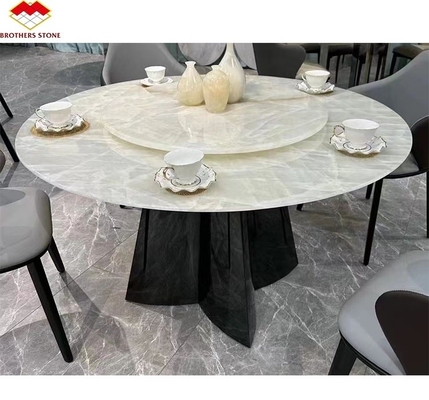 Translucent Cristallo Countertop Onyx Marmeren Tafel in Moderne Ontwerp voor Luxe Eten