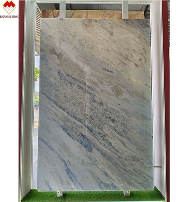 Moderne Onyx Marmer Type Translucent Blauwe Schaduw Quartzitslaag voor woonkamer
