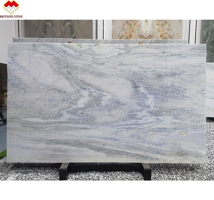 Fantasy Blue Marble Vanity Top Countertop Table OEM Custom Blauwe Kristal Kwartssteen