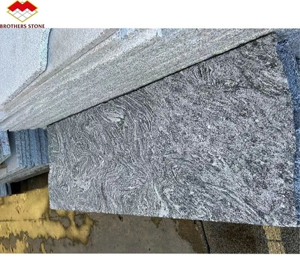 Modern Hotel Matt Oppervlakte Afwerking Natuursteen Donkergrijze graniet met witte aders Trap