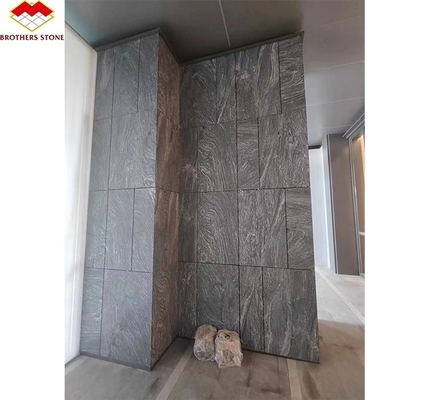 Modern Hotel Matt Oppervlakte Afwerking Natuursteen Donkergrijze graniet met witte aders Trap