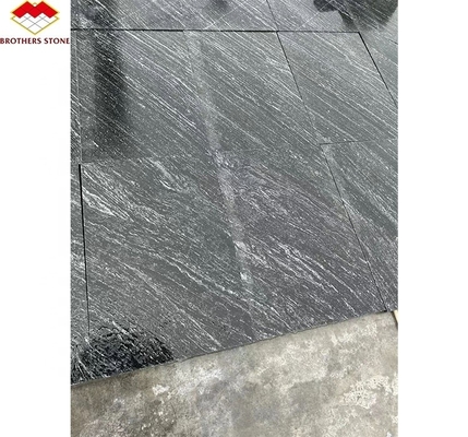 Modern Hotel Matt Oppervlakte Afwerking Natuursteen Donkergrijze graniet met witte aders Trap