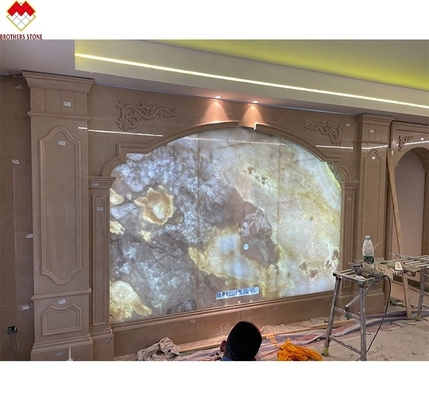 Hotel en villa versiering met moderne design stijl Blauwe Onyx Marmeren plaat achtergrond
