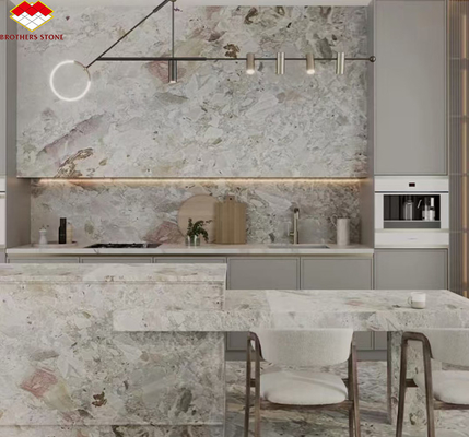 Moderne hotelontwerp gepolijst Monet Tuin Marmer Grote plaat voor badkamer Vanity Wasbecken