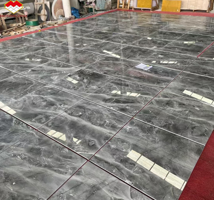 Moderne gepolijste Pradas Grijs marmeren keuken countertops voor Villa Hotel Grafisch ontwerp