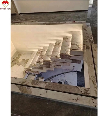 Op maat gemaakte matte oppervlakte afwerking populair MOHS 6-7 hardheid gesinterd stenen trappenhuis