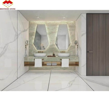 Moderne design stijl Grote plaat groene jade onyx marmeren steen voor badkamer muur en tafel
