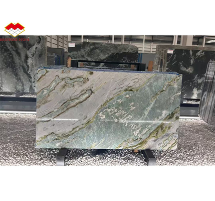 Maldiven Blauw Luxe Steen Translucent Gepolijste Grote Plaat voor Hotel Eettafel Set