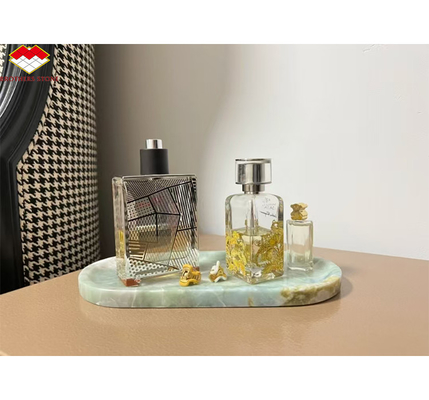Maldiven Blauw Luxe Steen Translucent Gepolijste Grote Plaat voor Hotel Eettafel Set