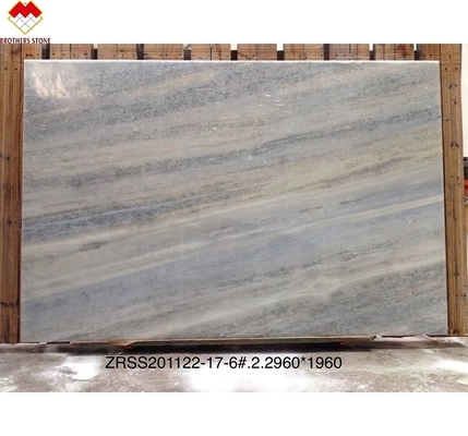 Grote plaat met achtergrondverlichting Calcite Azulata Brazilië Diamant Blauw Kristal Marmeren Plaat Wandplaat