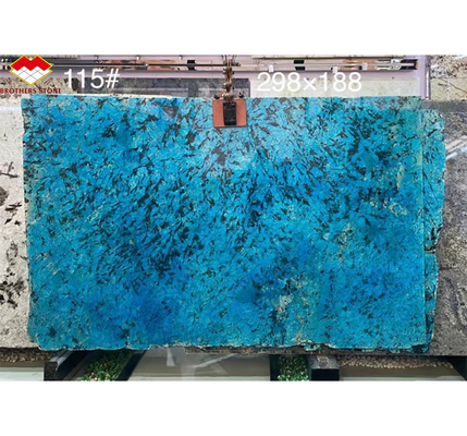 Modern Luxury Fantasy Blauwe Steen Calcite Marmeren Eettafel met gepolijste afwerking