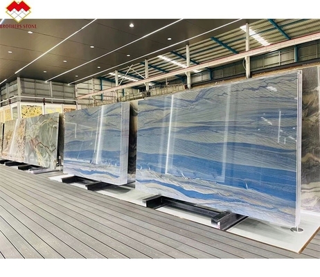 Luxe Blauwe Macauba's Natuurlijke Blauwe Marmeren Slab Countertop Quartz tegels