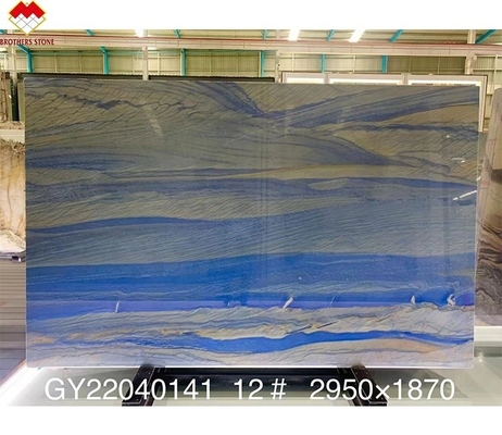 Luxe Blauwe Macauba's Natuurlijke Blauwe Marmeren Slab Countertop Quartz tegels