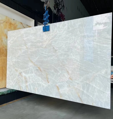 IJstijd Onyx Quartzite Stone Wall Panel Wasbak Component voor Indoor Island Countertop