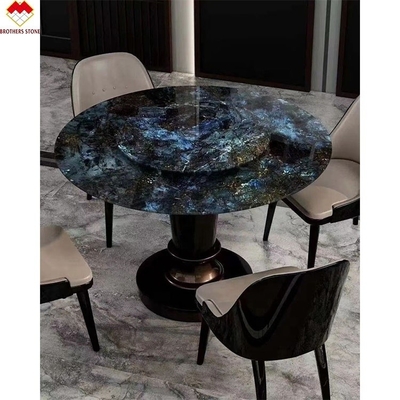 Big Slab Luxe Smaragd Blauw Onyx Marmer uit Brazilië voor Transparante Diner Table Top
