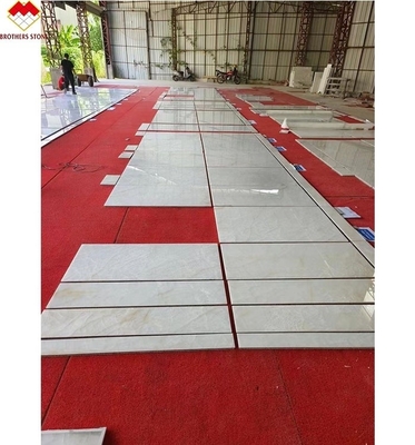 Doorzichtige ijskraak gepolijste afwerking Wit onyx marmeren tegels 30 * 60 cm voor villa muren