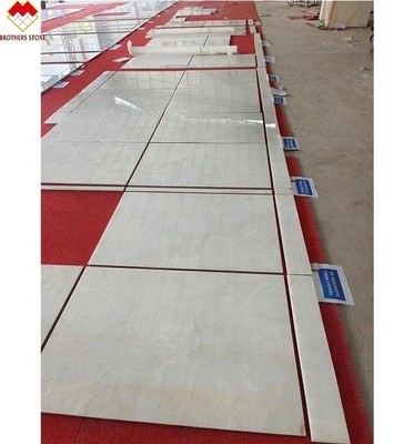 Doorzichtige ijskraak gepolijste afwerking Wit onyx marmeren tegels 30 * 60 cm voor villa muren
