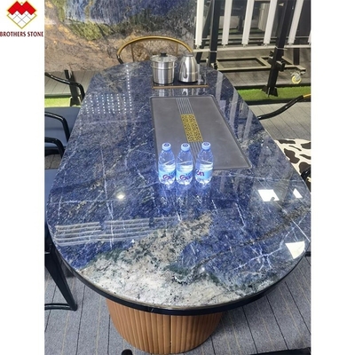 Moderne design Luxe Elegante Brazilië Droom Safir Blauwe Steen Achtergrondverlichting Labradorite Blauwe Granit