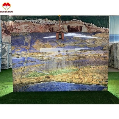 Op maat gemaakte Bolivia Blauw Transparent Sodalite Onyx Marmer voor grote plaat of op maat gesneden