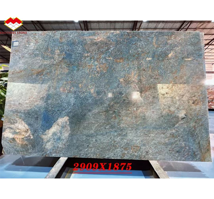 Amazon Blue Luxury Stone gepolijste plaat voor villa en hotel interieur design inspiratie