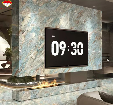 Amazon Blue Luxury Stone gepolijste plaat voor villa en hotel interieur design inspiratie