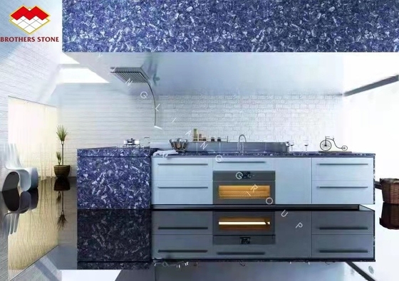 Moderne tegel Blauw Bahia Marmer Blauwe Kleur Lemurijn Blauw Granit Slab voor interieur