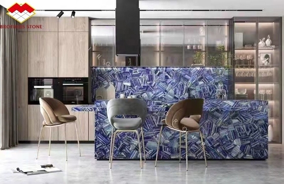 Moderne tegel Blauw Bahia Marmer Blauwe Kleur Lemurijn Blauw Granit Slab voor interieur