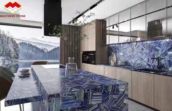 Moderne tegel Blauw Bahia Marmer Blauwe Kleur Lemurijn Blauw Granit Slab voor interieur