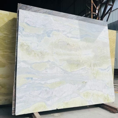 Moderne blauwe onyxmarmer met groene aders voor het werkblad vanity tafel wandvloer ontwerp grafische ontwerp oplossing inbegrepen