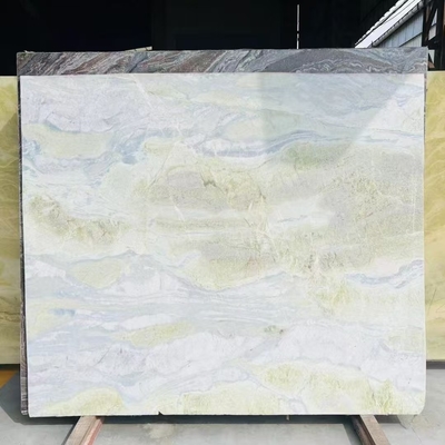Moderne blauwe onyxmarmer met groene aders voor het werkblad vanity tafel wandvloer ontwerp grafische ontwerp oplossing inbegrepen