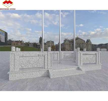 2700 kg/m3 Granitplaat Moderne Indische Kasjmir Wit bekleding Natuursteen op maat gesneden